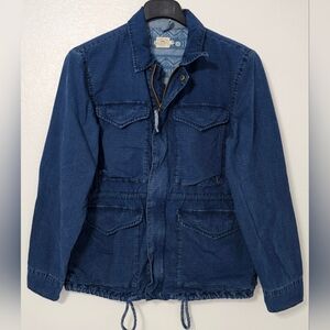 Faherty Indigo Utility Jacket M 🌊 Coastal Workwear Field Jacket